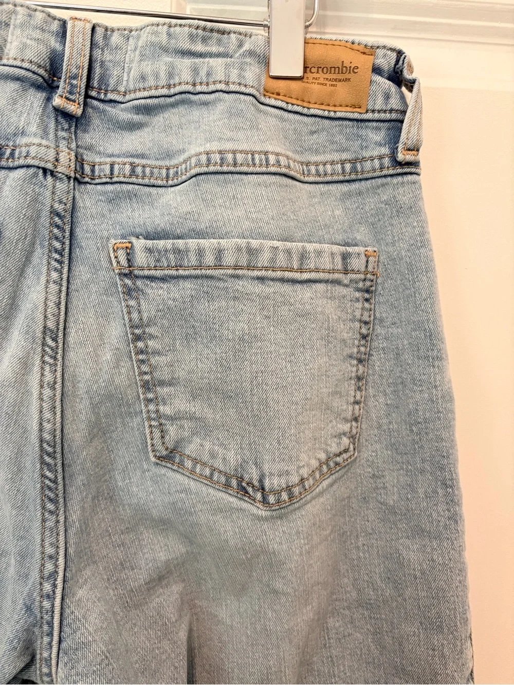 abercrombie kids Light Blue Denim Jeans with Ankle Bow Detail